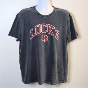 Lucky Brand Lucky Clover Logo T-Shirt Dress Blues Men's XL
